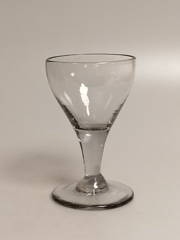 19th-century wine glasses greyish in the glass