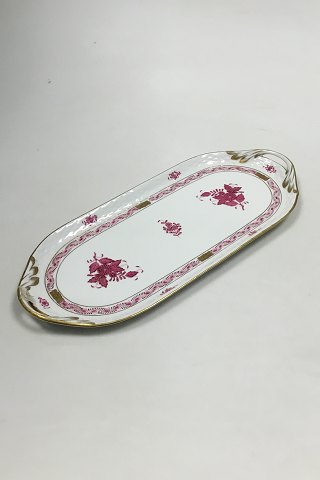 Herend Hungary Apponyi Purple Rectangular Dish No 436