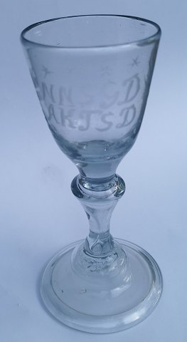 Hessian type antique wine glass 18th century