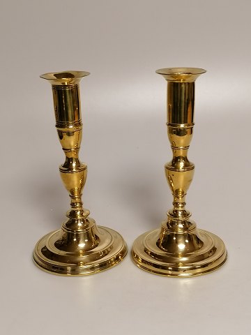 A pair of Danish brass candlesticks