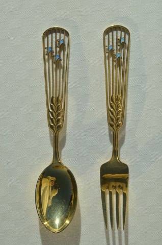A. Michelsen Christmas spoon and Christmas fork 1937