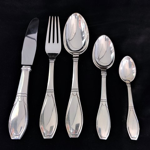 Cohr; Hammershus silver cutlery, complete for 8 persons, 40 pieces