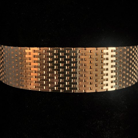 A bracelet of 14k gold, w. 17 mm