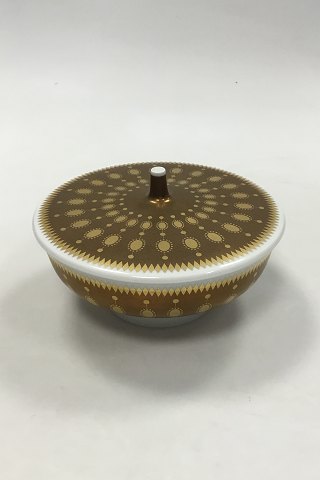 German Hetschenreuther Lidded Bowl with Gold decoration