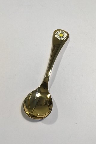 Georg Jensen Annual Spoon 1987 in gilded Sterling Silver with enamel.