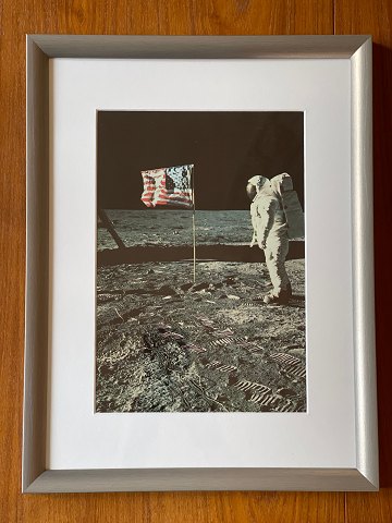 Original NASA color offset photography / photo print from Edwin "Buzz" Aldrin 
during the Apollo 11 lunar mission in 1969