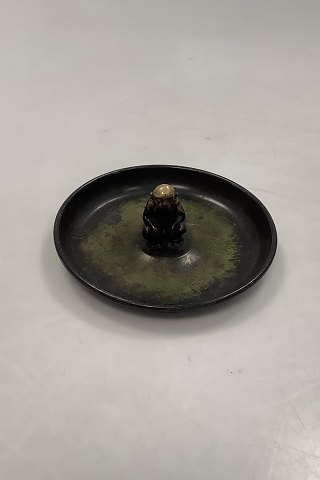 Danish Bronze bowl with a monkey Ildfast