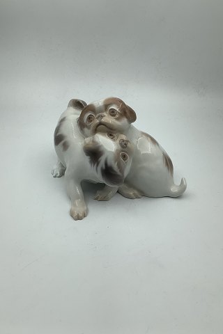 Bing and Grondahl Dog Figurine Pekingese puppies playing No. 1630