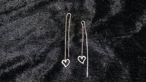 Elegant Earrings with Heart Silver
Stamped 925