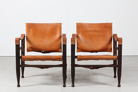Aage Bruun & Son
Pair safari chairs
with cognac-coloured leather