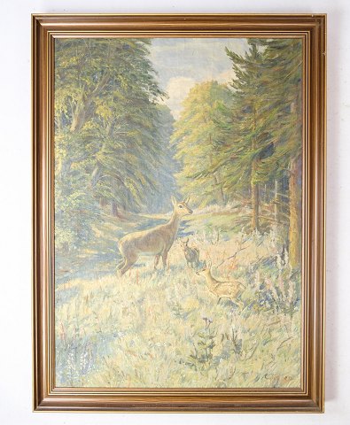 Landscape painting, canvas, gold frame, 1930
Great condition
