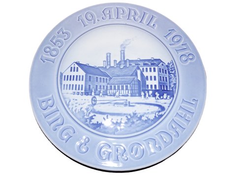 Bing & Grondahl commemorative plate from 1978
The jubilee of the Bing & Grondahl factory