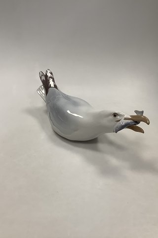 Bing and Grøndahl Figurine Large Seagull with Fish No. 1725