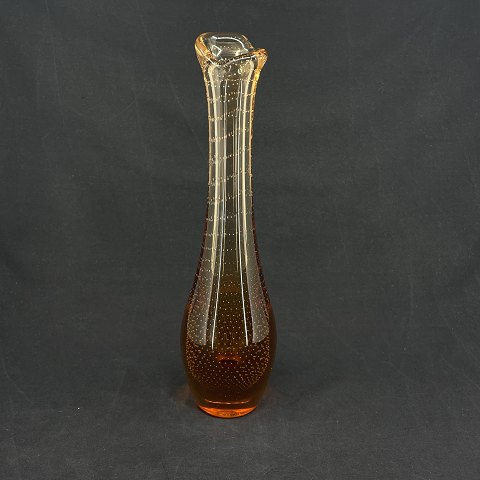 Golden orange orchid vase from Kastrup Glasværk