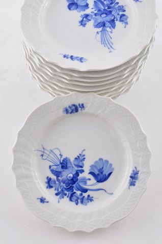 Kongelig Blå Blomst svejfet  Kage-tallerkener 1625