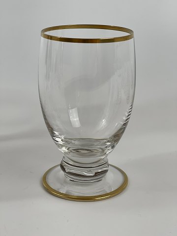 Beer glass / water glass on foot, Gisselfeld, designed by Jakob E. Bang for 
Holmegaard