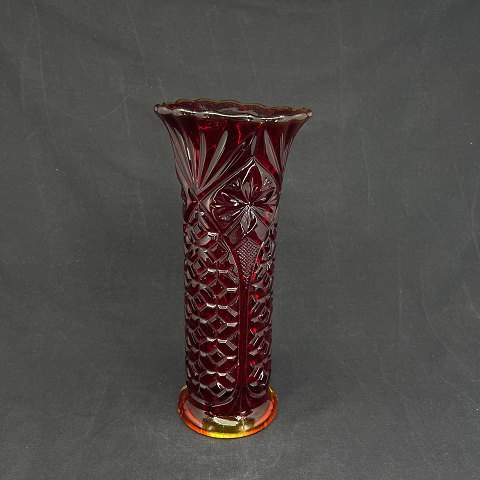 Rare press glass vase from Fyens Glasværk