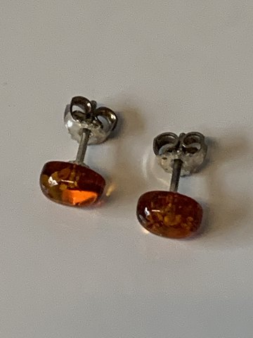 Silver Earrings with Amber
Stamped 925
Height 9.97 mm