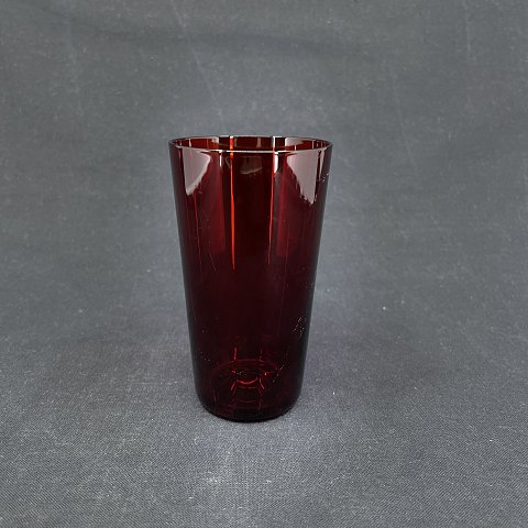 Red soda glass from Holmegaard