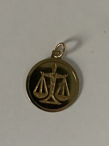 Pendant Libra Zodiac in 14 carat Gold
Stamped 585
Height 27.17 mm