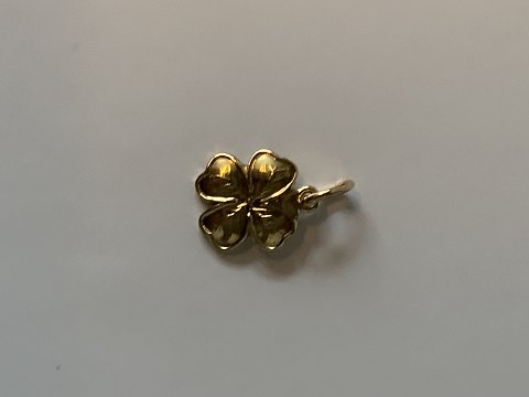 Four-leaf clover in 14 carat gold
Stamped 585
Measures 14.87 mm approx
Thickness 1.14 mm