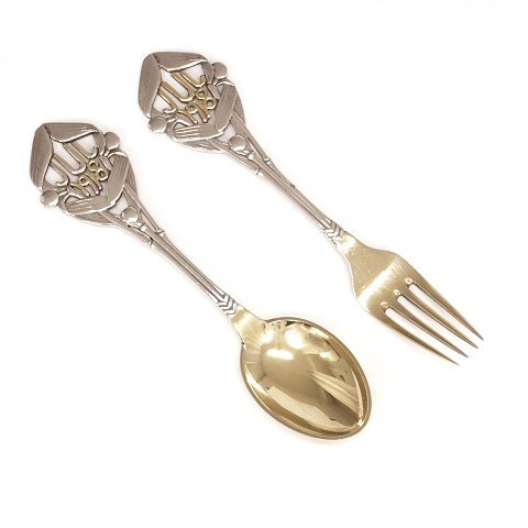 Christmas spoon and fork 1918