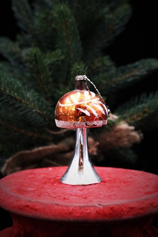 Old glass Christmas ornament / Christmas tree decoration, lamp from around 
1920-50...