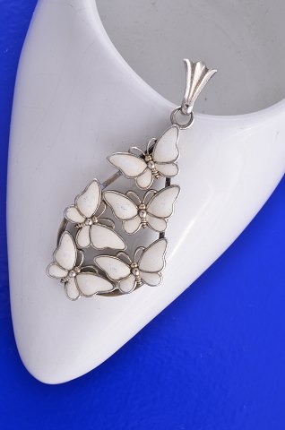 Silver Pendant with butterflyes