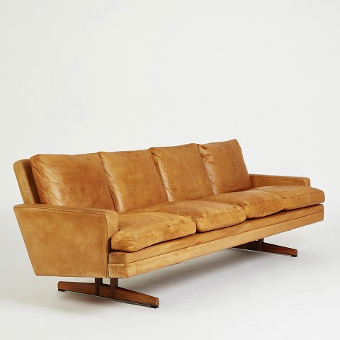 Fredrik Kayser Cognac leather sofa
