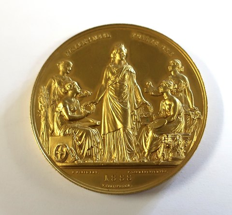 Medal. The Nordic Industry-Agriculture and Art Exhibition. Copenhagen 1888. 
Diameter 54 mm.
