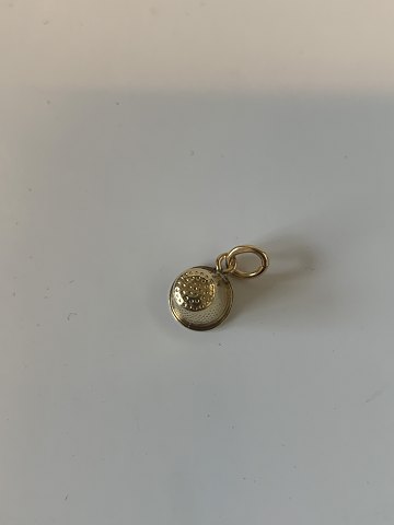Fingerbøl Charms/Vedhæng #14karat Guld
Stemplet 585 
Guldsmed:ukendt
Højde 9,60 mm ca