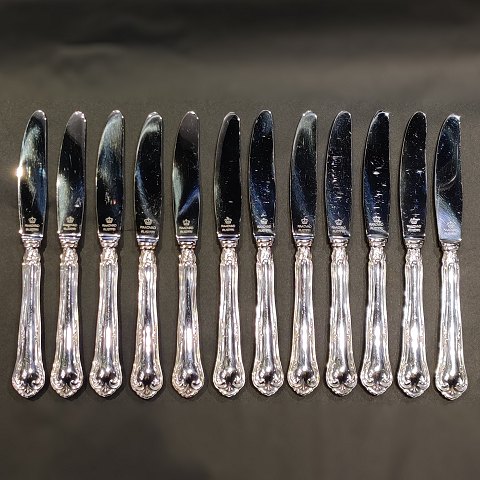 Herregård lunch knives in hallmarked silver