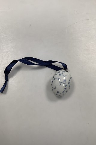 Royal Copenhagen Blue Fluted Plain Easter Egg with String