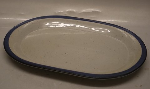 Oval dish  36.5 x 26 cm Christine Blue and Grey  Stoneware Danish Art Pottery 
Knabstrup

