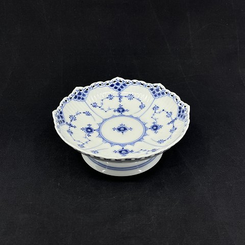 Blue Fluted Full Lace bowl on foot