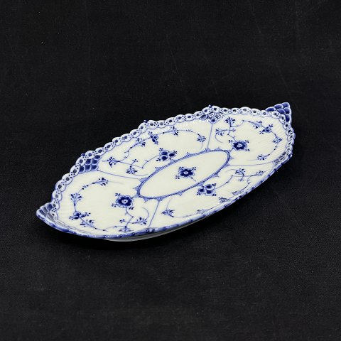 Blue Fluted Half Lace oval small dish, 1898-1923
