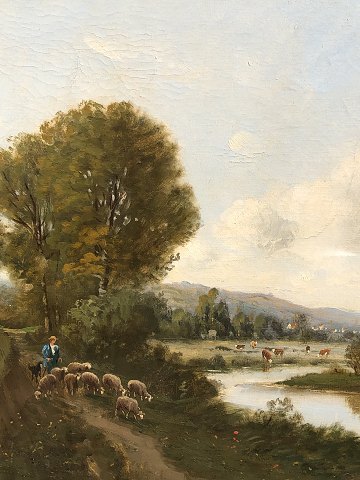 Älteres mitteleuropäisches Gemälde.
Hirte in Landschaft
1850 DKK