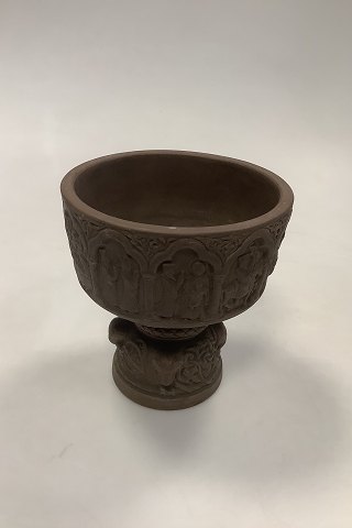 L. Hjort Bornholm Ceramics Bowl as a baptismal font No. 366
