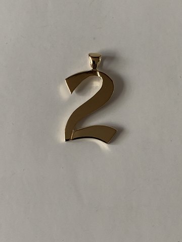 2 Number Pendants/Charms in 14 carat gold.
Stamped: IS 585.