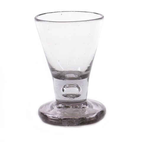 Norwegischer Freimaurer Glas vom Glaswerk 
Nøstetangen um 1770. H: 11,8cm