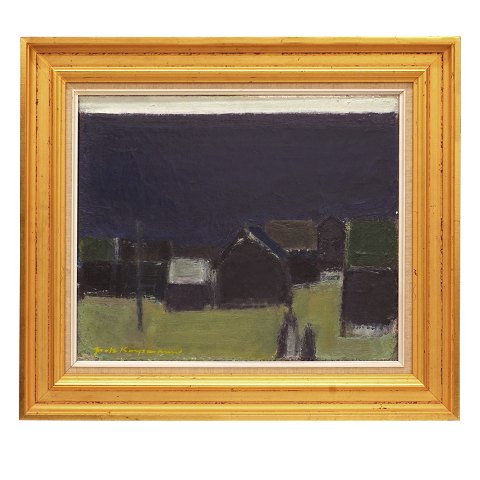 Jack Kampmann, 1914-89, oil on canvas with a 
motive form the Faroe Islands. Signed. Visible 
size: 38x46cm. With frame: 53x61cm