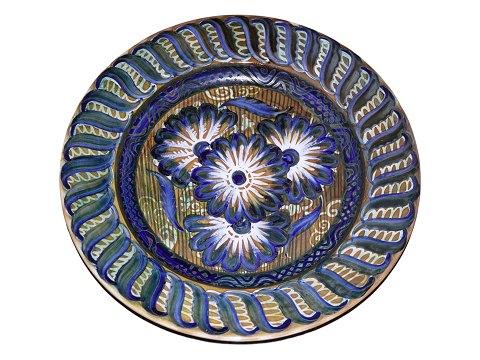 Aluminia Test plate with an unusual glaze