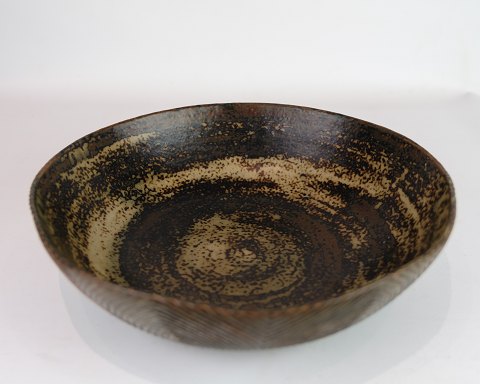Bowl - No. 20722 - Stoneware - Sung-Glaze - Axel Salto - Royal Copenhagen - Signed Salto