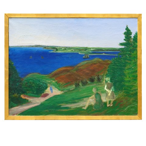 Jens Søndergaard, 1895-1957, oil on canvas. Signed 
and dated 1935. Visible size: 93x123cm. With 
frame: 102x132cm