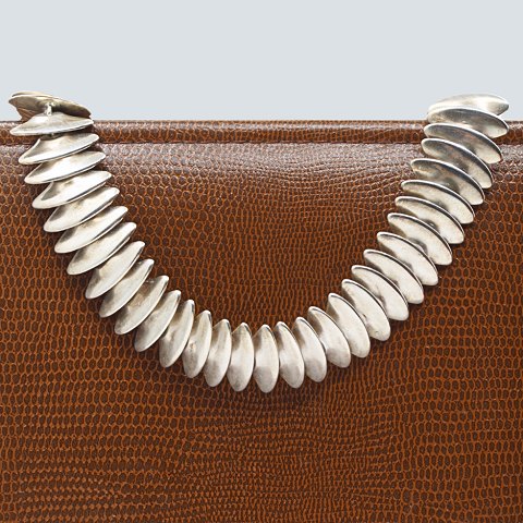 Bent Gabrielsen for Hans Hansen; Leddelt halskæde i sterling sølv