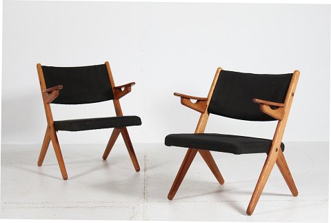 Danish Modern
Pair of Easy chairs 
of oak and teak