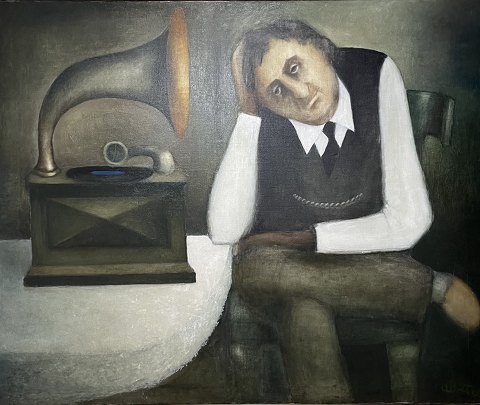 "The Waltz Dream" Large, beautiful oil painting in a new natural frame. The 
painting has just been cleaned by a professional conservator. The painting has 
been exhibited at Vejle Art Museum.