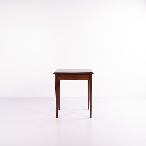 Side Table - Hand Polished - Decorated with Fruit Wood Inlay - Crafted in Mahogany - 1920s