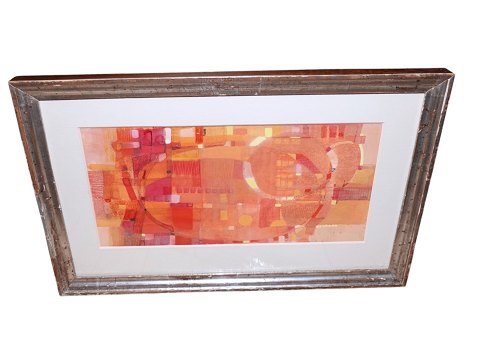 Harald Bøhling-Petersen gouacheCyclic Meeting from 1966