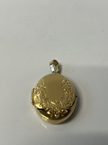 Pendant/medallion in 14 karat gold,Height 43.02 mm.